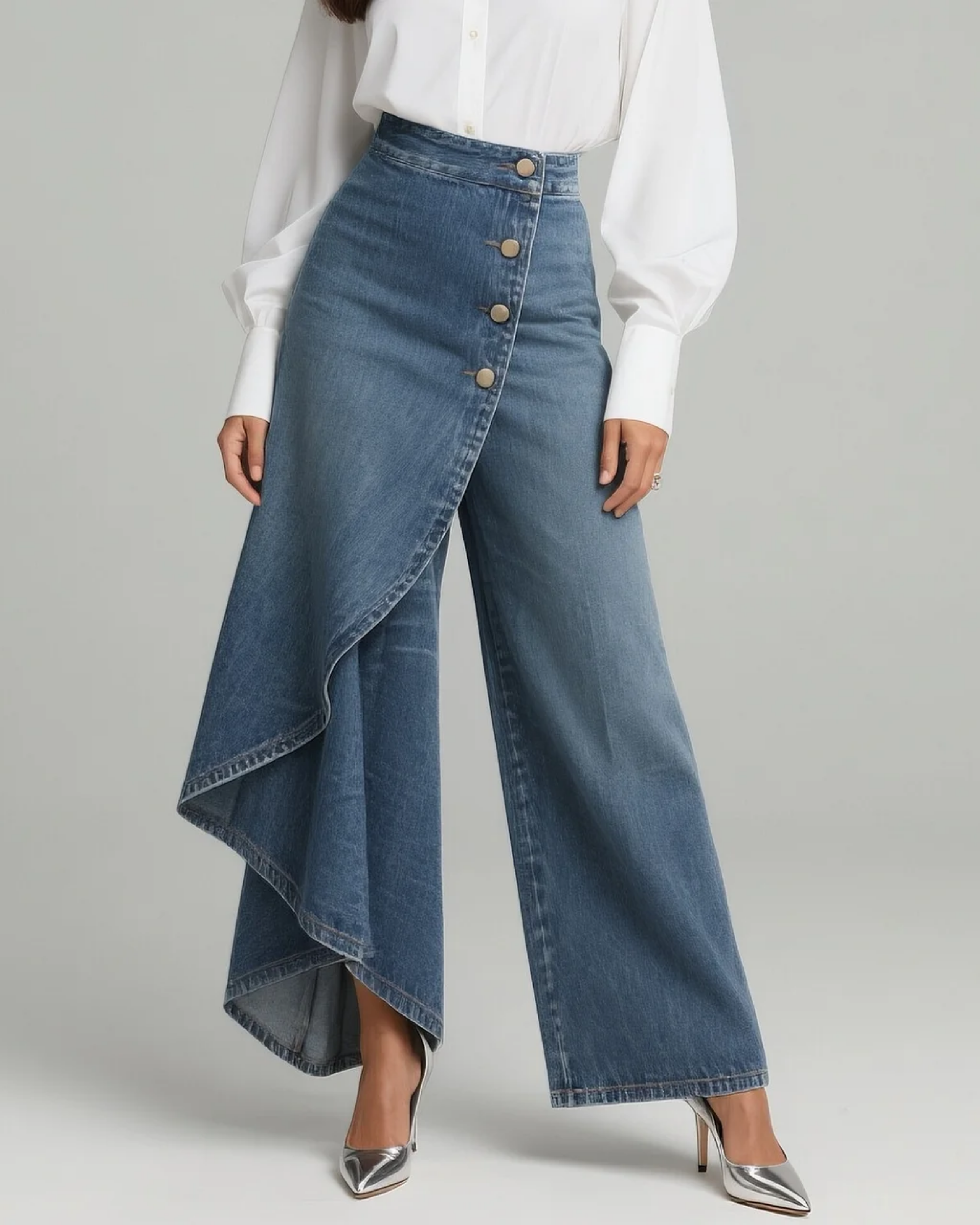 Chiara – Jeans de tiro alto