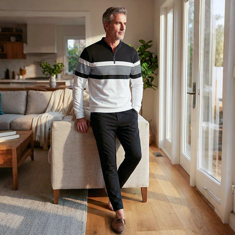 ⌛ Nur noch 3 Tage – 50 % auf alles! ⏰Herren-Set: Pullover mit grafischem Druck und Hose