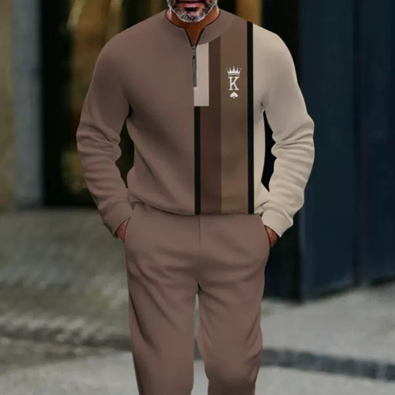 ⌛ Nur noch 3 Tage – 50 % auf alles! ⏰Herren-Set: Pullover mit grafischem Druck und Hose